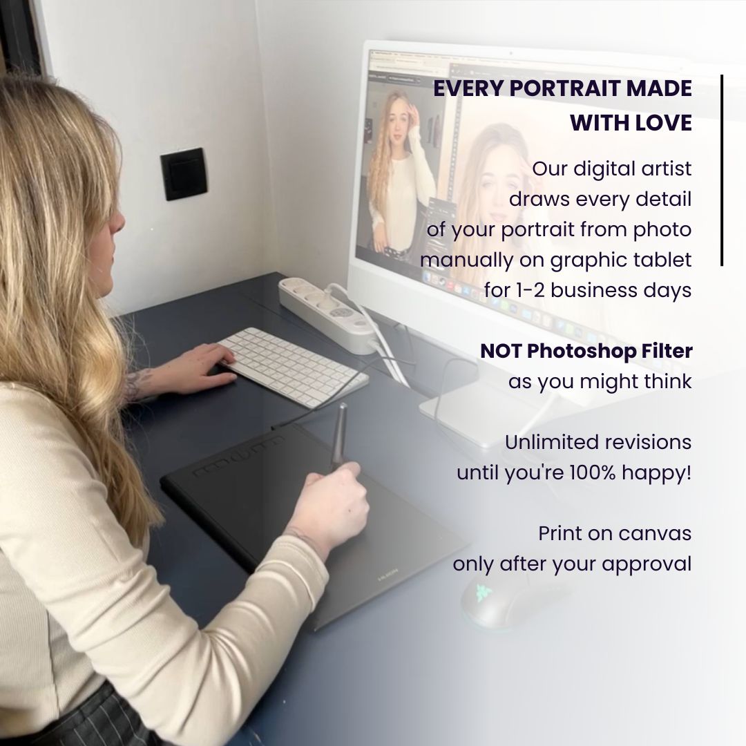 Custom portrait from photo | Canvas Print