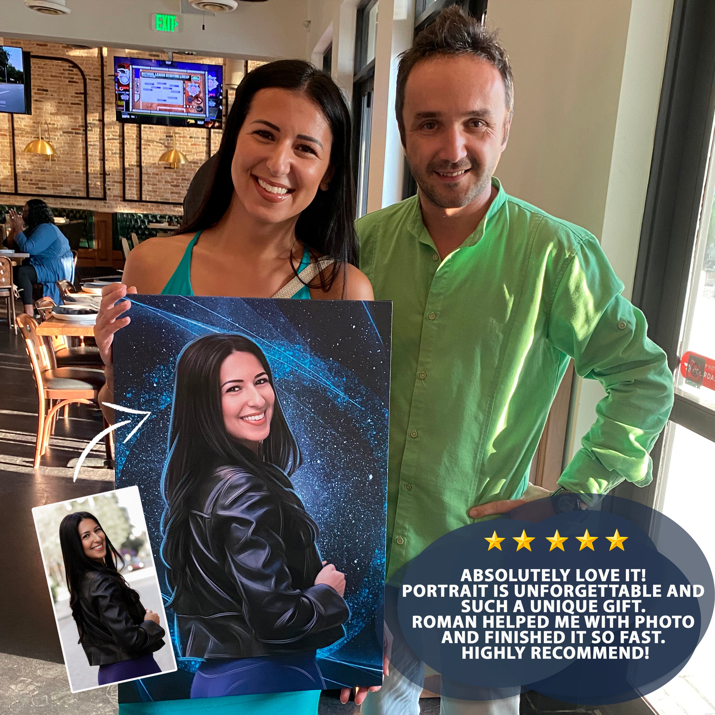 Custom portrait from photo | Canvas Print