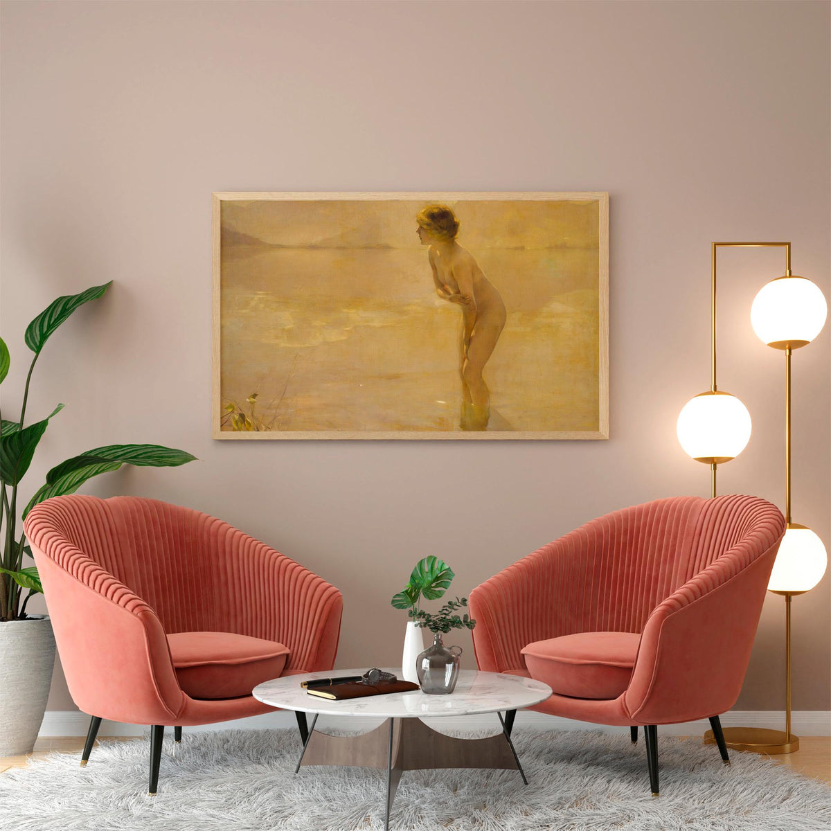 Paul Chabas, September Morn - sensual wall art, vintage decor, classic fine art print, elegant bedroom decor, romantic h