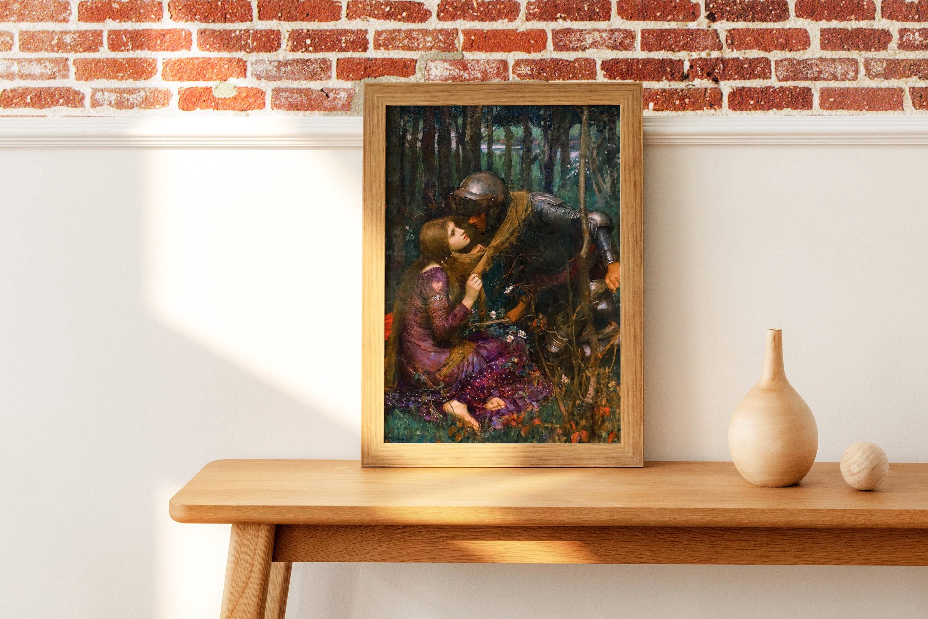 John William Waterhouse - La Belle Dame sans Merci. Canvas painting, Couple love art print, Extravagant painting, Galler