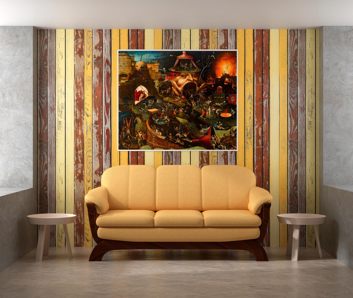 Hieronymus Bosch - Christ in Limbo. Canvas wall art, Famous artwork, Biblical scene art, Home decor, Gothic wall art, Cl