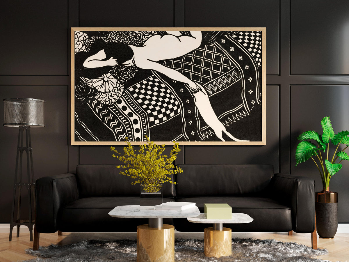 Felix Vallotton - La paresse, Laziness. Fine art print, Vintage wall art, Classic art reproduction, Sensual art, Canvas