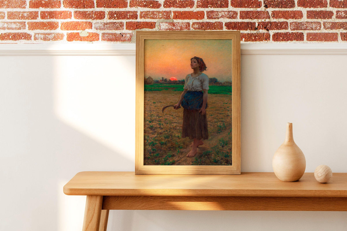 Jules Breton - Song Of The Lark. Fine art print, Provincial art print, Canvas reproduction, Сountryside scene poster, Gi