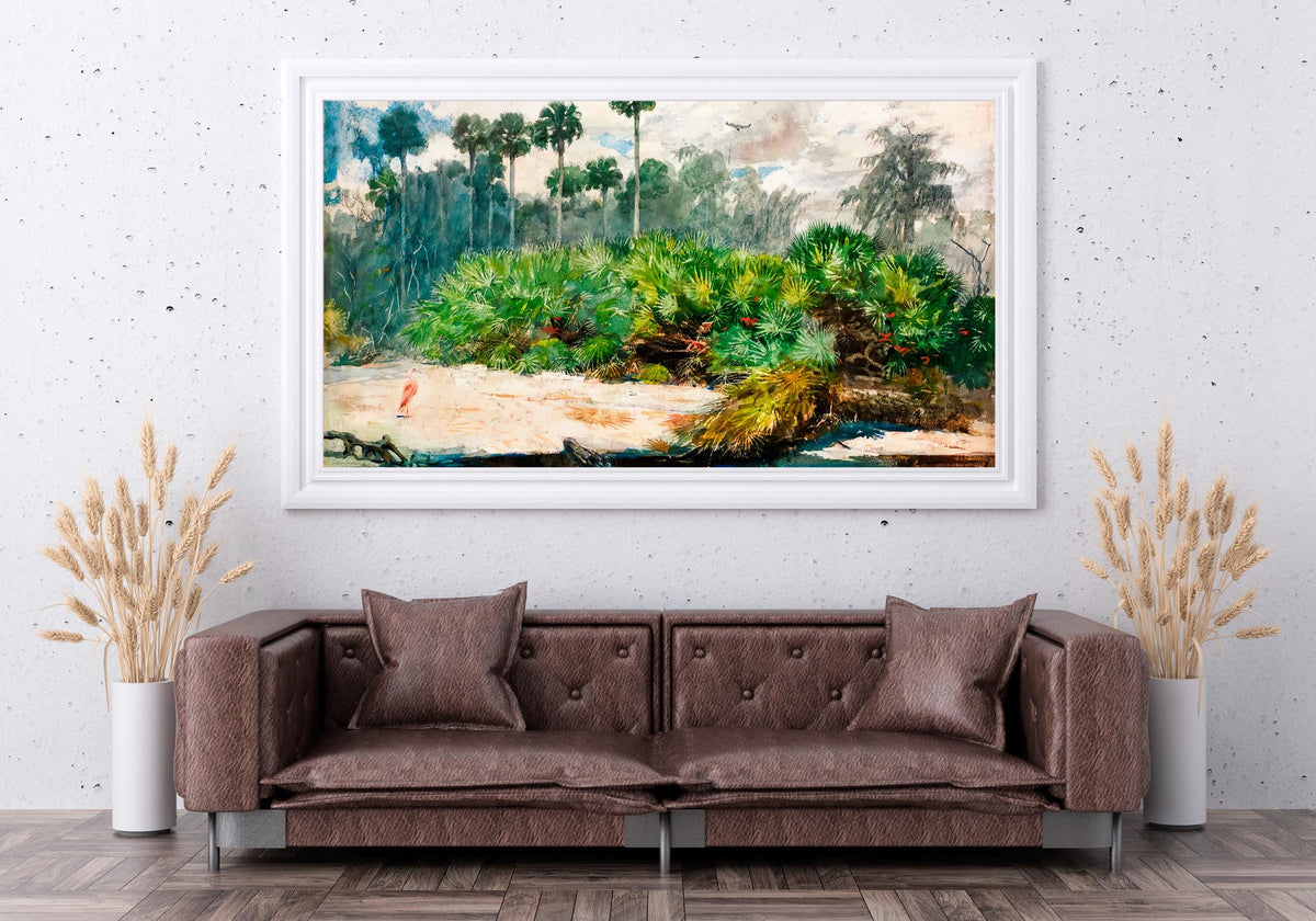 Winslow Homer, Florida Jungle - landscape wall art, nature decor, tropical home decor, museum style print, classic canva