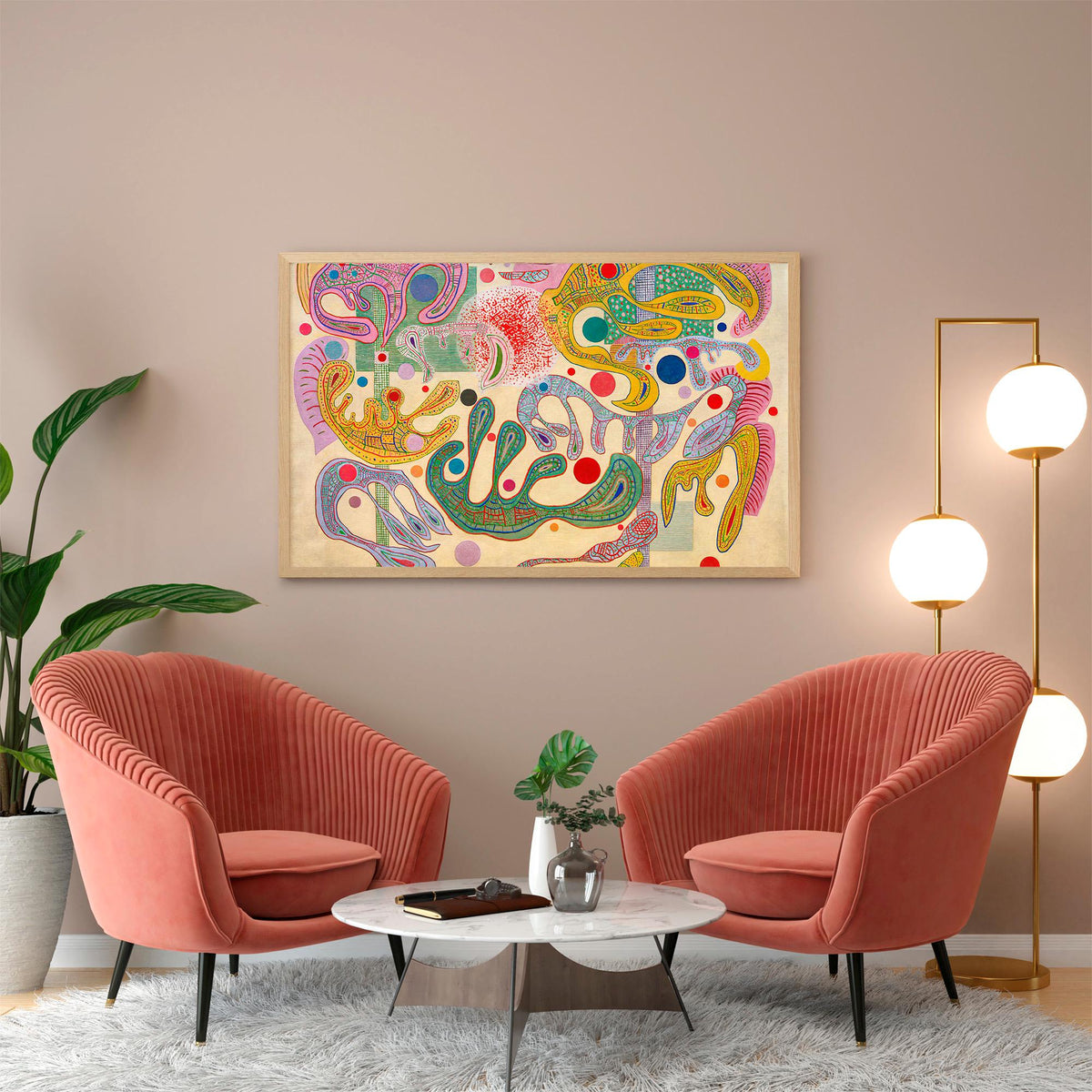 Wassily Kandinsky - Capricious Forms, Forms Capricieuses. Abstract wall art, Gallery wrapped, Large wall art, Abstract p