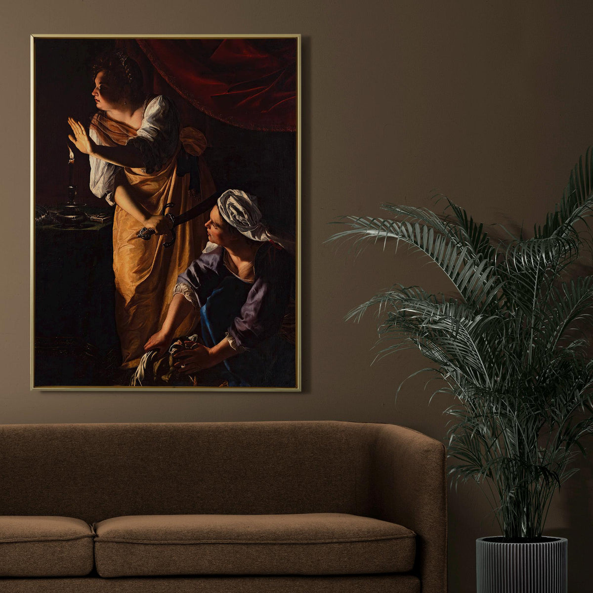 Artemisia Gentileschi - Judith Maidservant. Canvas art print, Baroque art, Classic wall art, Biblical art, Vintage decor