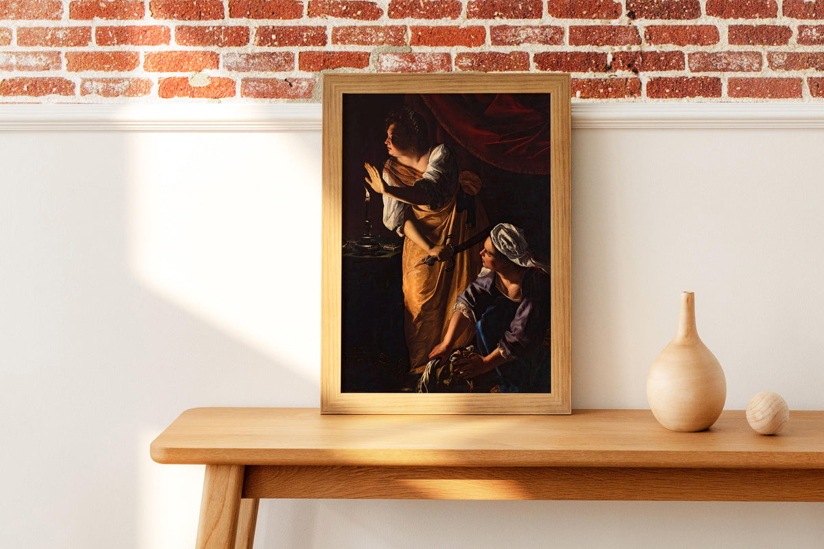 Artemisia Gentileschi - Judith Maidservant. Canvas art print, Baroque art, Classic wall art, Biblical art, Vintage decor