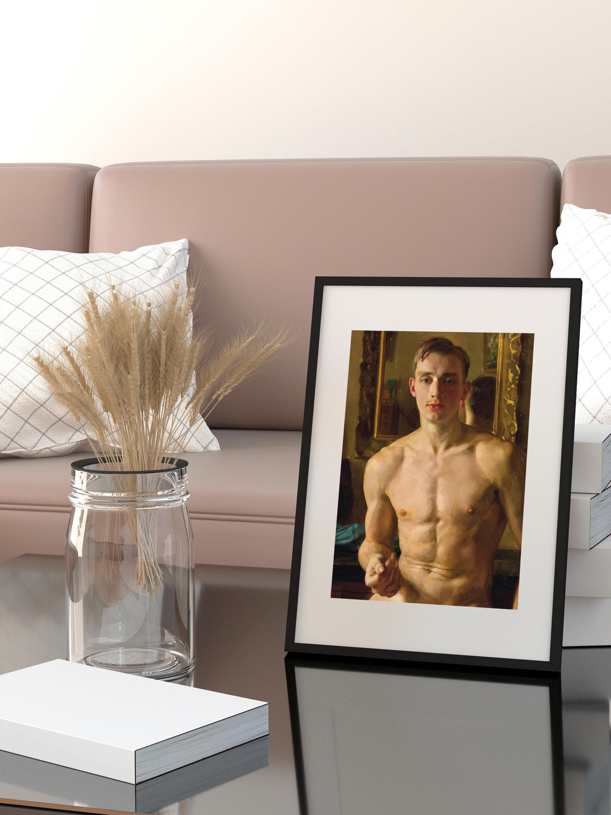 Konstantin Somov - The Boxer. Print on canvas, Sensual poster, Classic wall art, Living room wall art, Giclee canvas, Ca