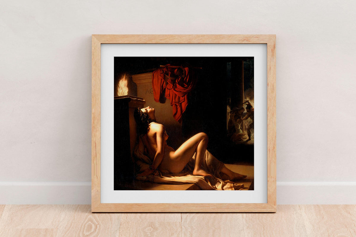 Jerome Martin Langlois Younger - Cassandra Imploring the Vengeance. Extravagant painting, Print on canvas, Mystical woma