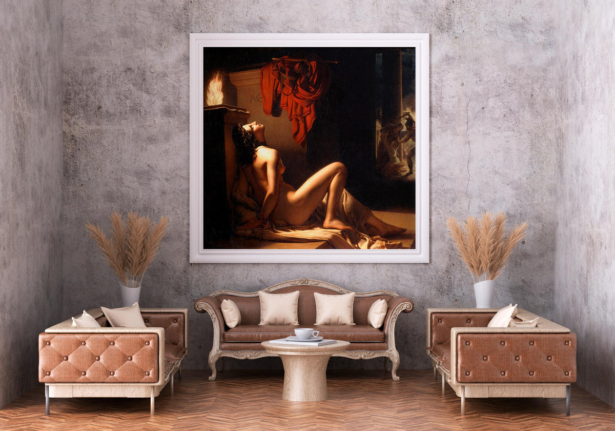 Jerome Martin Langlois Younger - Cassandra Imploring the Vengeance. Extravagant painting, Print on canvas, Mystical woma