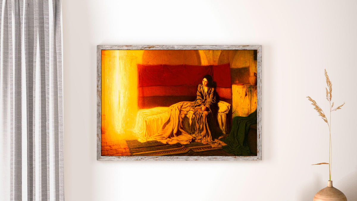 Henry Tanner - The Annunciation. Print on canvas, Living room decor, Ready to hang, Canvas art, Giclee canvas, Poster pr