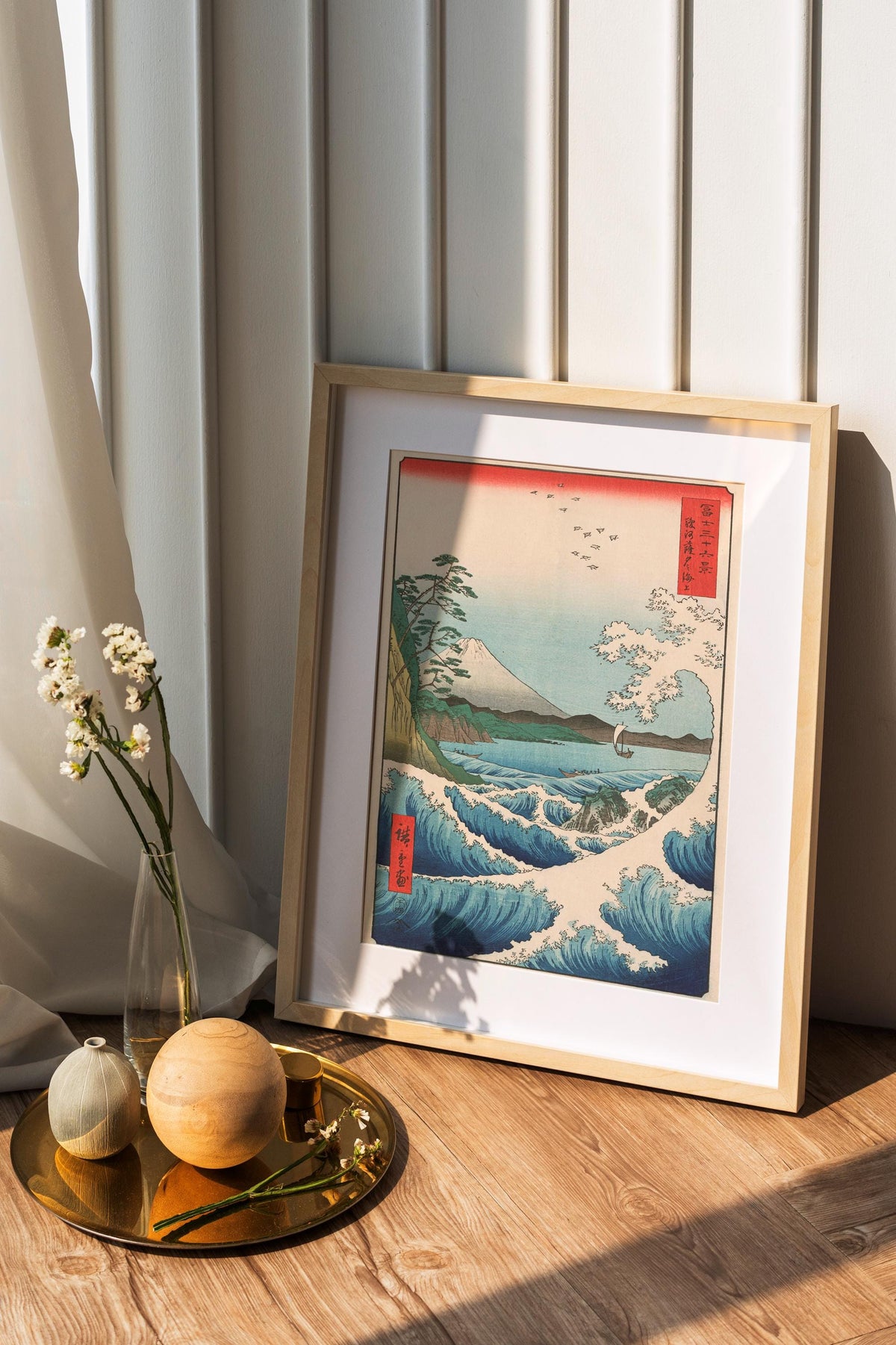 Hiroshige - The Sea Off Satta in Suruga Province. Japanese woodblock print, Japanese home decor, Famous art, Water lands