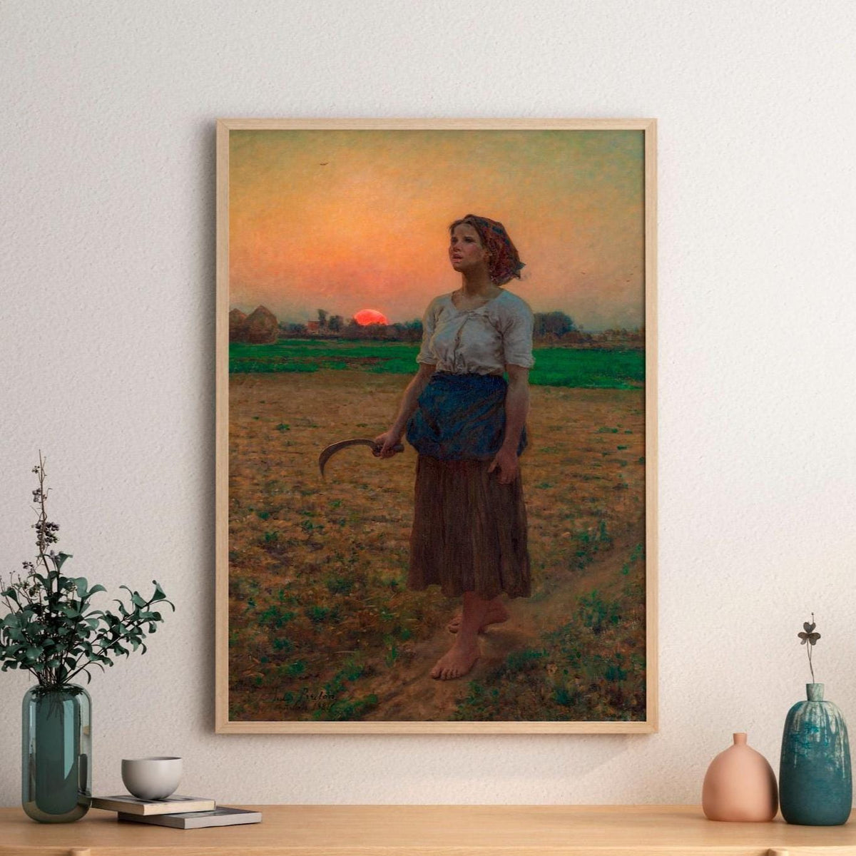 Jules Breton - Song Of The Lark. Fine art print, Provincial art print, Canvas reproduction, Сountryside scene poster, Gi
