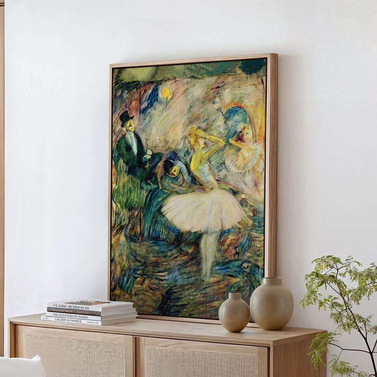 Henri de Toulouse-Lautrec, Ballet Dancer 1890s - Framed Canvas Wall Art Print, Home Decor, Large Wall Art