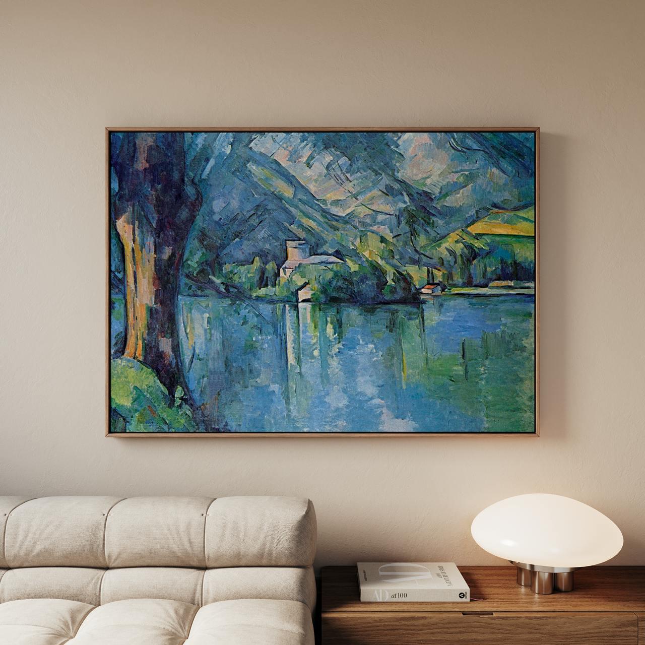 Paul Cezanne, Lake of Annecy 1890s - Framed Canvas Wall Art Print, Home Decor, Modern Gallery Art