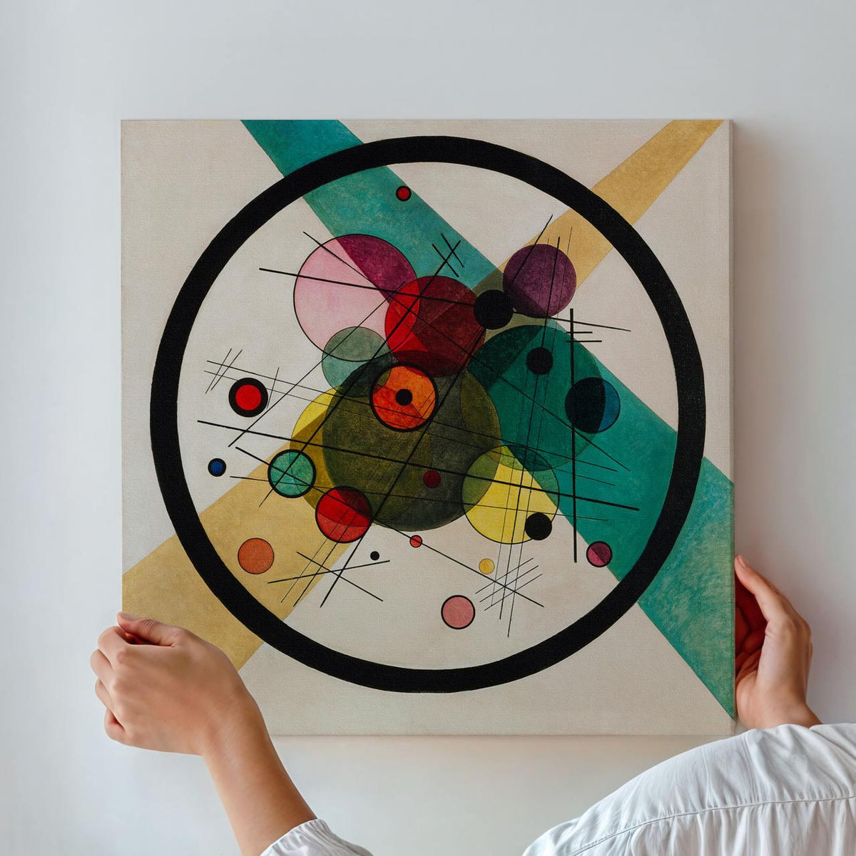 Wassily Kandinsky, Circles in a Circle 1923 - Abstract Canvas Wall Art, Modern Home Decor, Framed Print