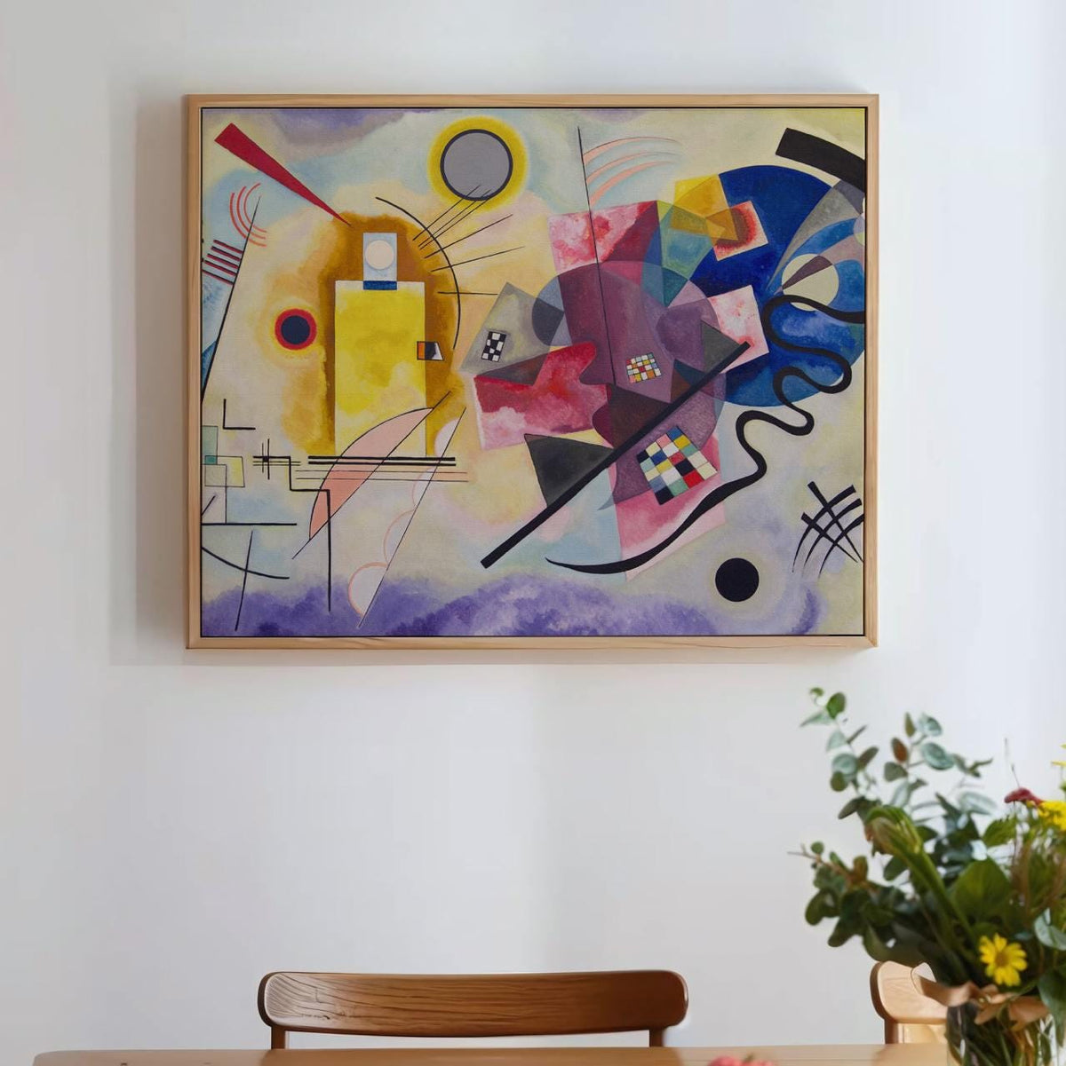 Wassily Kandinsky - Yellow Red Blue - Iconic Abstract Color Canvas Print, Geometric Modern Wall Art, Large Framed Decor