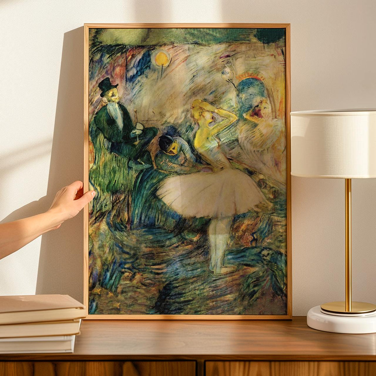 Henri de Toulouse-Lautrec, Ballet Dancer 1890s - Framed Canvas Wall Art Print, Home Decor, Large Wall Art