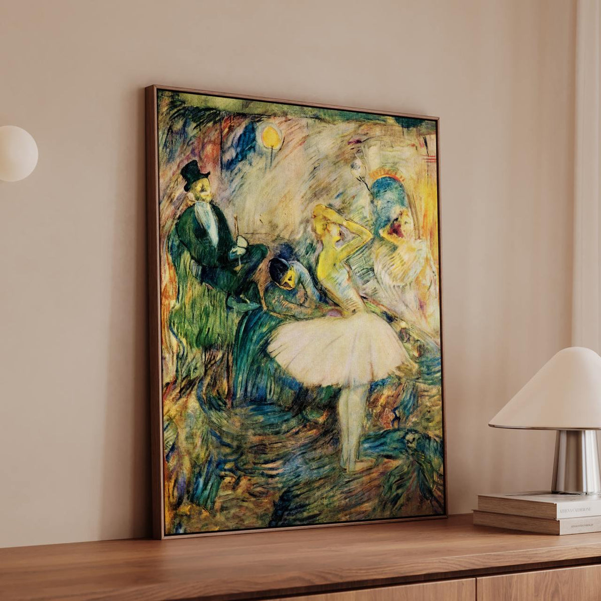 Henri de Toulouse-Lautrec, Ballet Dancer 1890s - Framed Canvas Wall Art Print, Home Decor, Large Wall Art