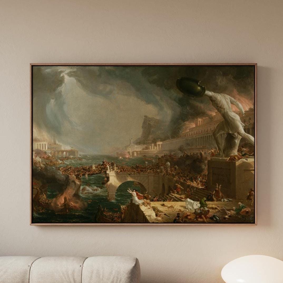 Thomas Cole, The Course of Empire 1836 - Gallery Canvas Wall Art Print, Rustic Home Decor, Large Framed Art