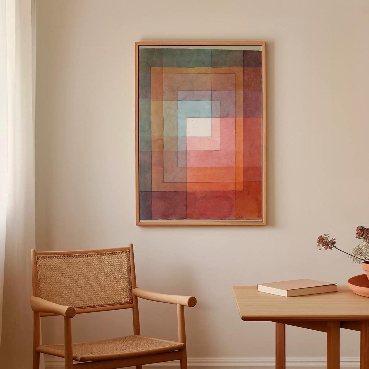 Paul Klee, Polyphonic Setting for White 1930 - Framed Canvas Wall Art, Office Decor, Large Abstract Print