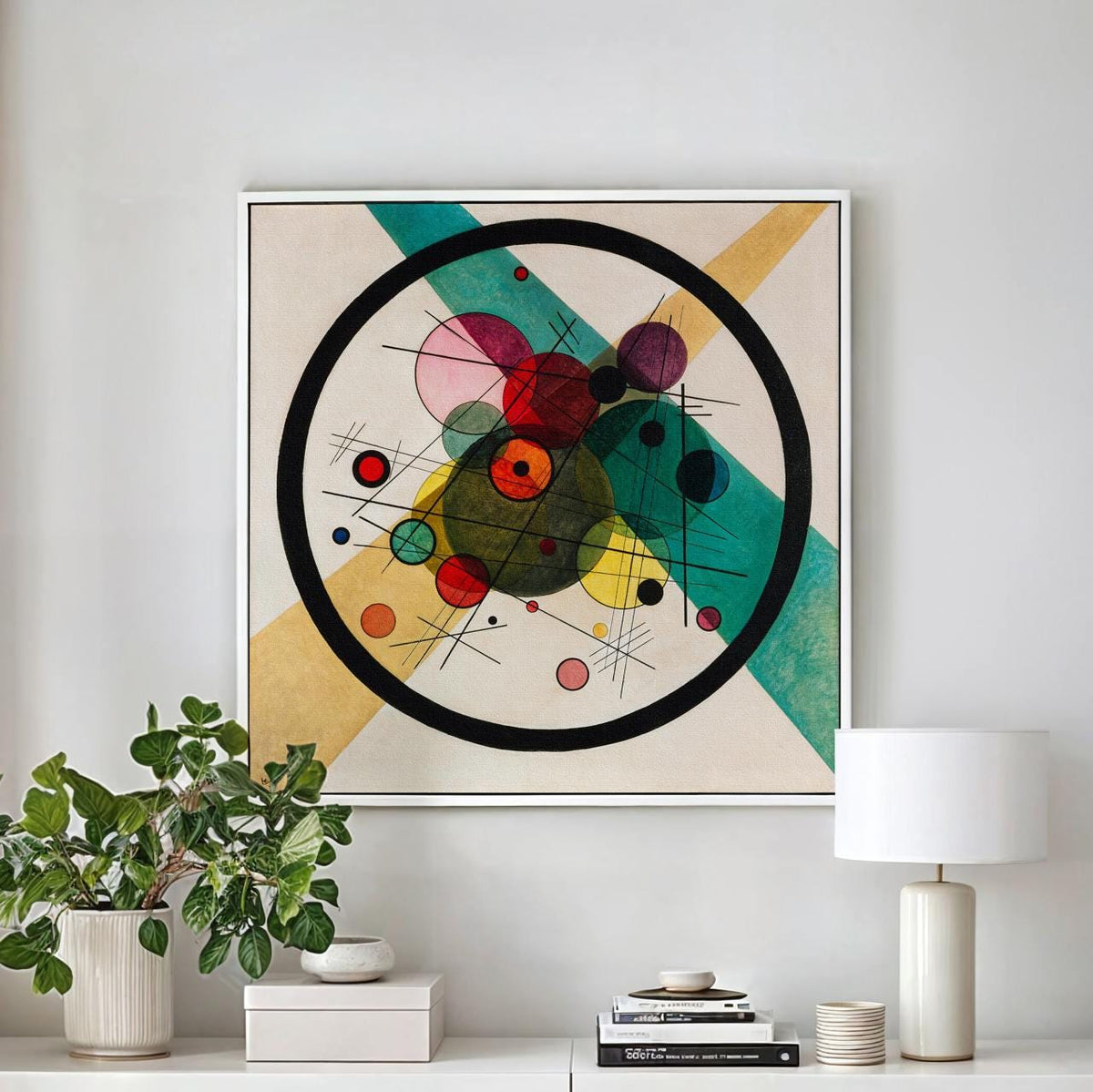 Wassily Kandinsky, Circles in a Circle 1923 - Abstract Canvas Wall Art, Modern Home Decor, Framed Print
