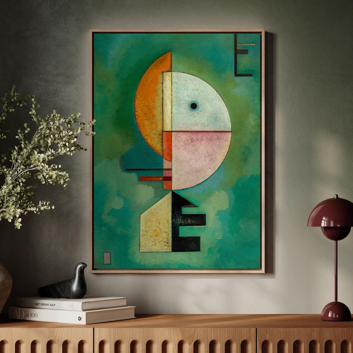Wassily Kandinsky - Upward - Geometric Abstract Canvas Print, Vibrant Modern Wall Art, Large Oversized Framed Decor