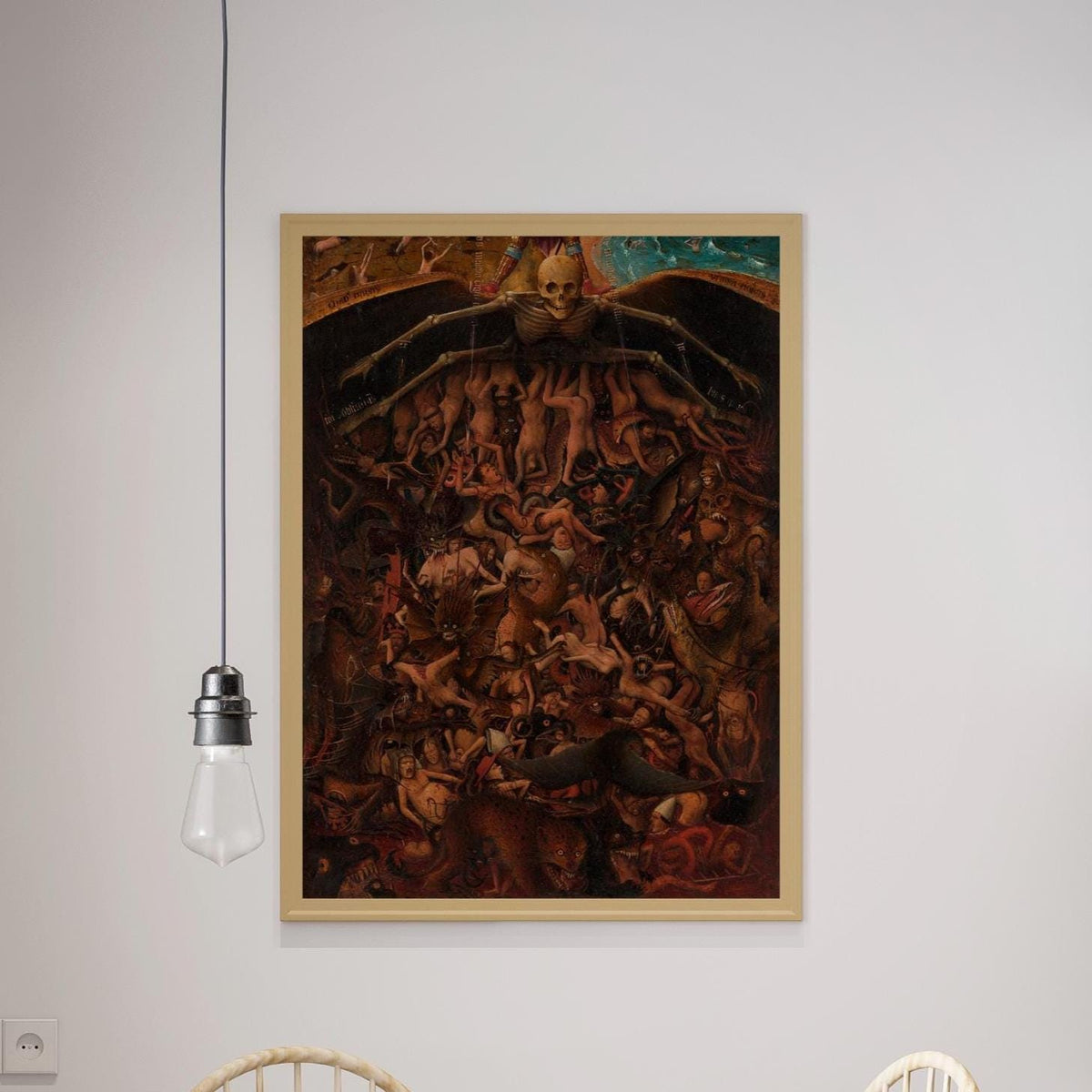 Jan van Eyck - Last Judgement. Dark wall art, Canvas painting, Gothic art print, Classic wall art, Vintage decor, Ready