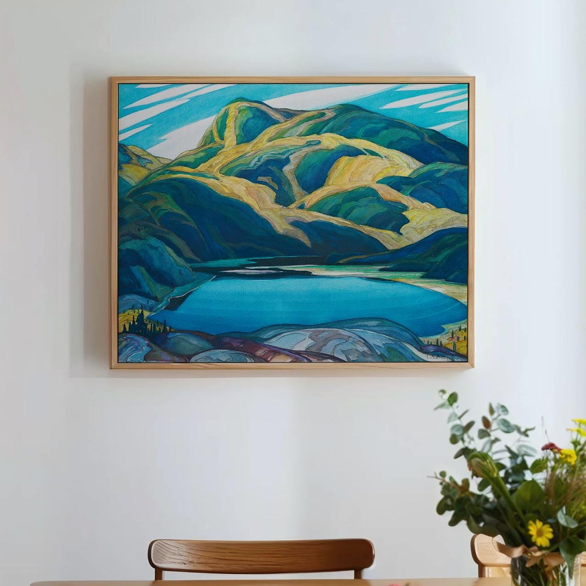 Franklin Carmichael - Lone Lake - Isolated Mountain Lake Print, Modern Nature Canvas Art, Vintage Landscape Boho Wall De