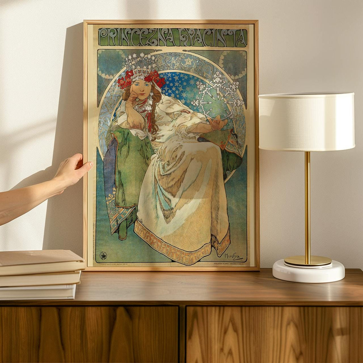 Alphonse Mucha, Princess Hyacinth 1911 - Art Nouveau Ballet Poster, Portrait Wall Art, Vintage Decor for Bedroom, Canvas