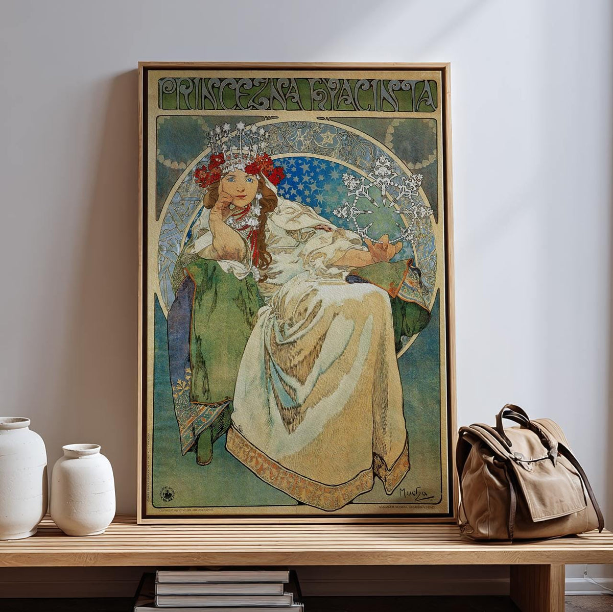Alphonse Mucha, Princess Hyacinth 1911 - Art Nouveau Ballet Poster, Portrait Wall Art, Vintage Decor for Bedroom, Canvas