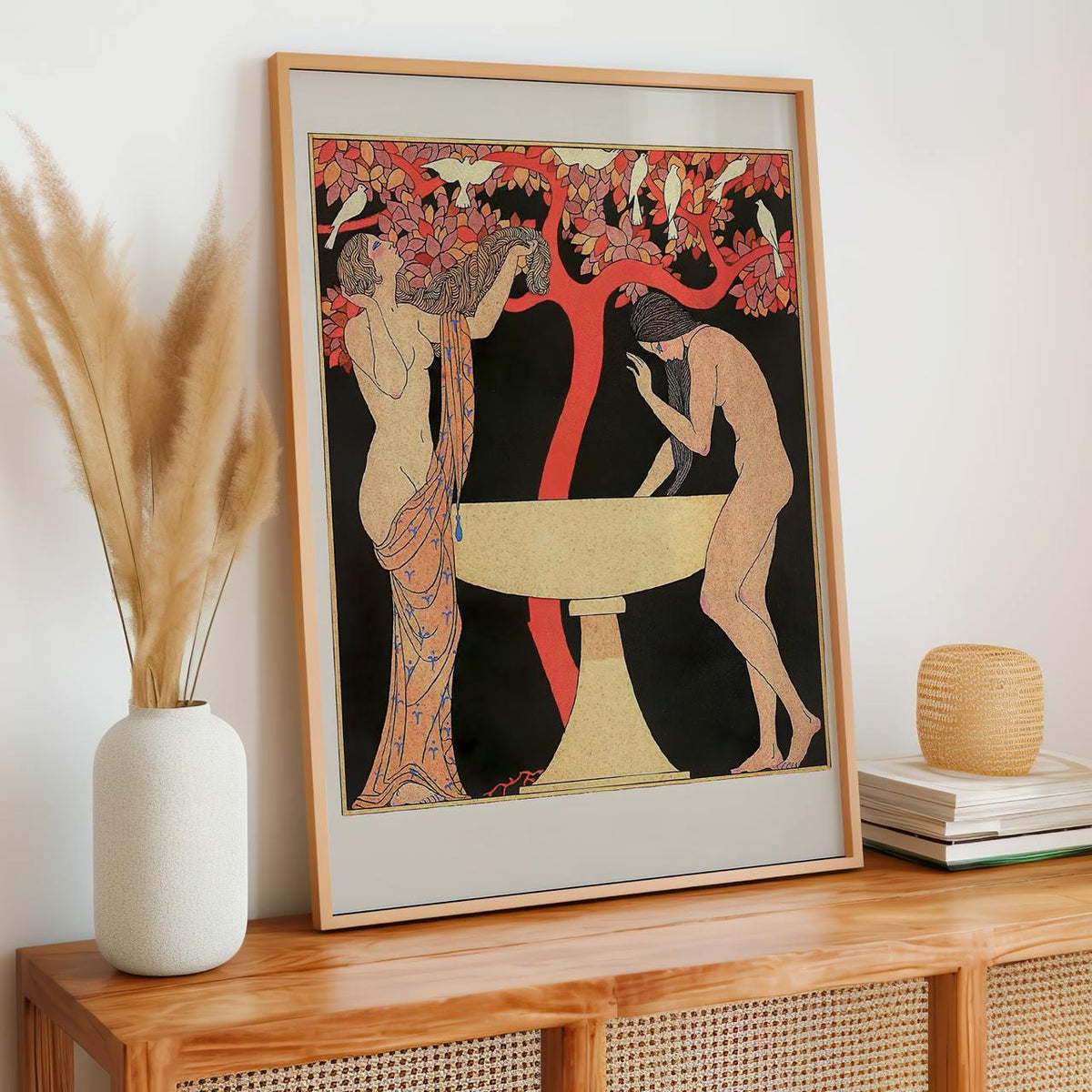George Barbier, Bilitis Songs 1922 - Art Deco Illustration Print, Vintage Wall Art, Modern Decor for Bedroom, Canvas Wal