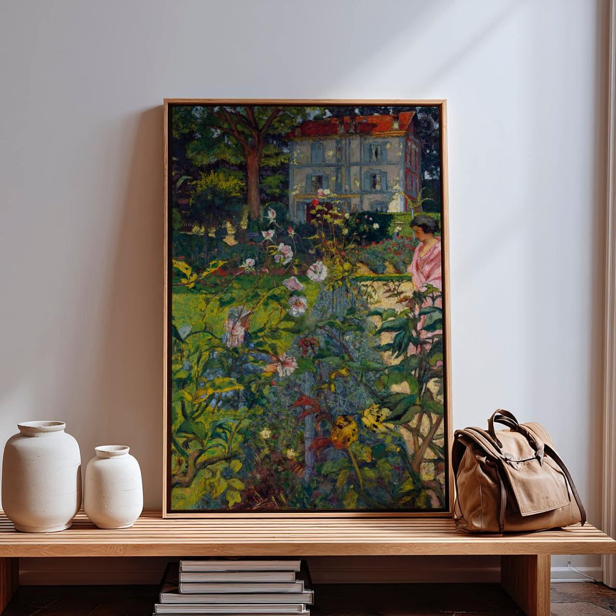 Édouard Vuillard, Jardin de Vaucresson (Garden at Vaucresson, 1920) - Intimist Garden Print, Women Roses House, Canvas W