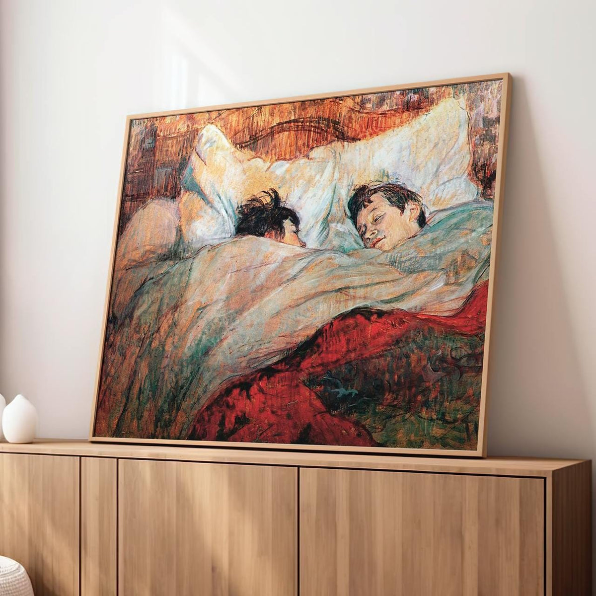 Henri de Toulouse Lautrec, In Bed The Kiss - Post Impression Print, French Modern Art, Bohemian Bedroom Decor, Canvas Wa