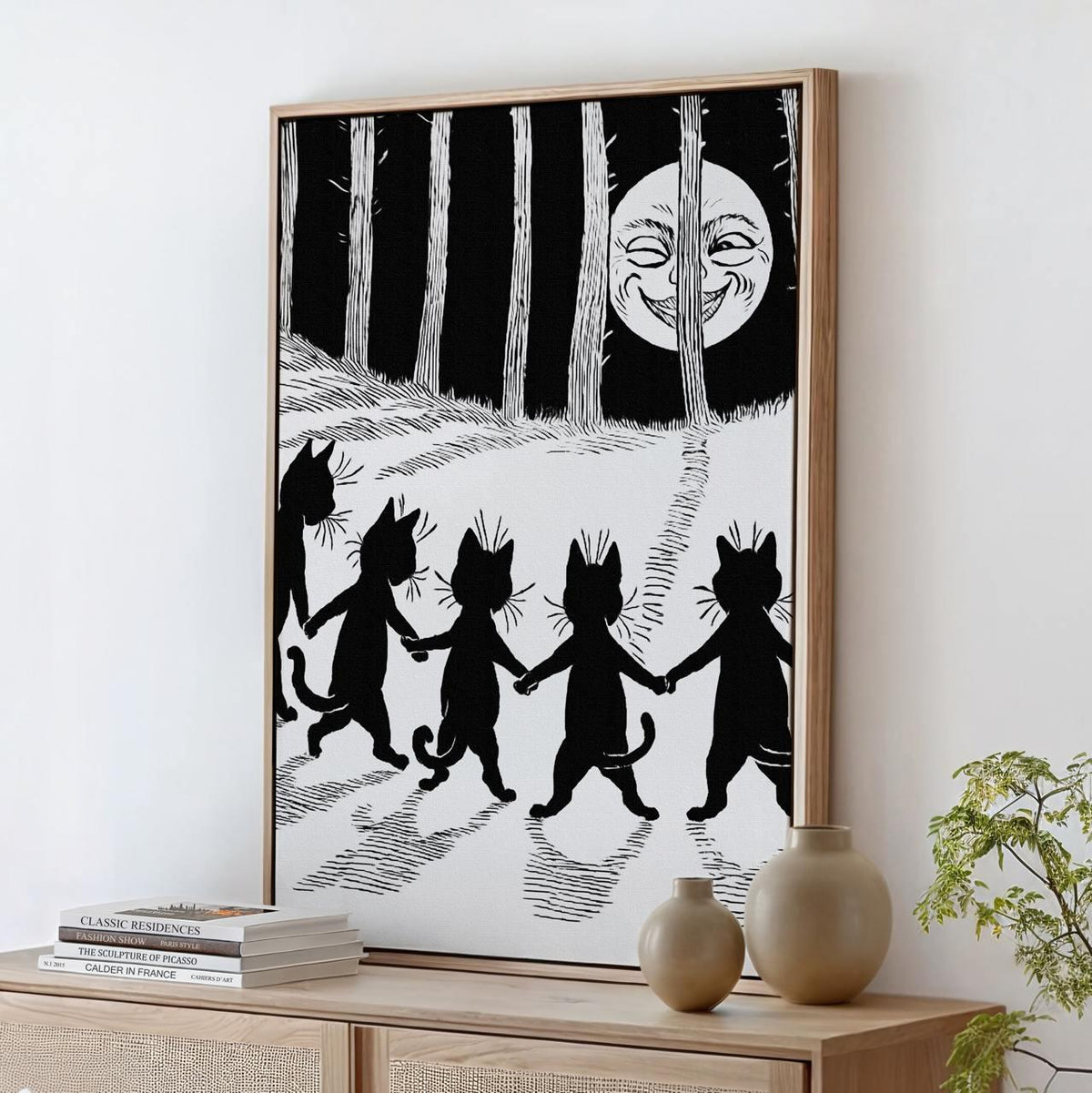 Louis Wain, The Wink Cat - Whimsical Animal Print, Folk Art Decor, Vintage Wall Art, Living Room Decor, Canvas Wall Art