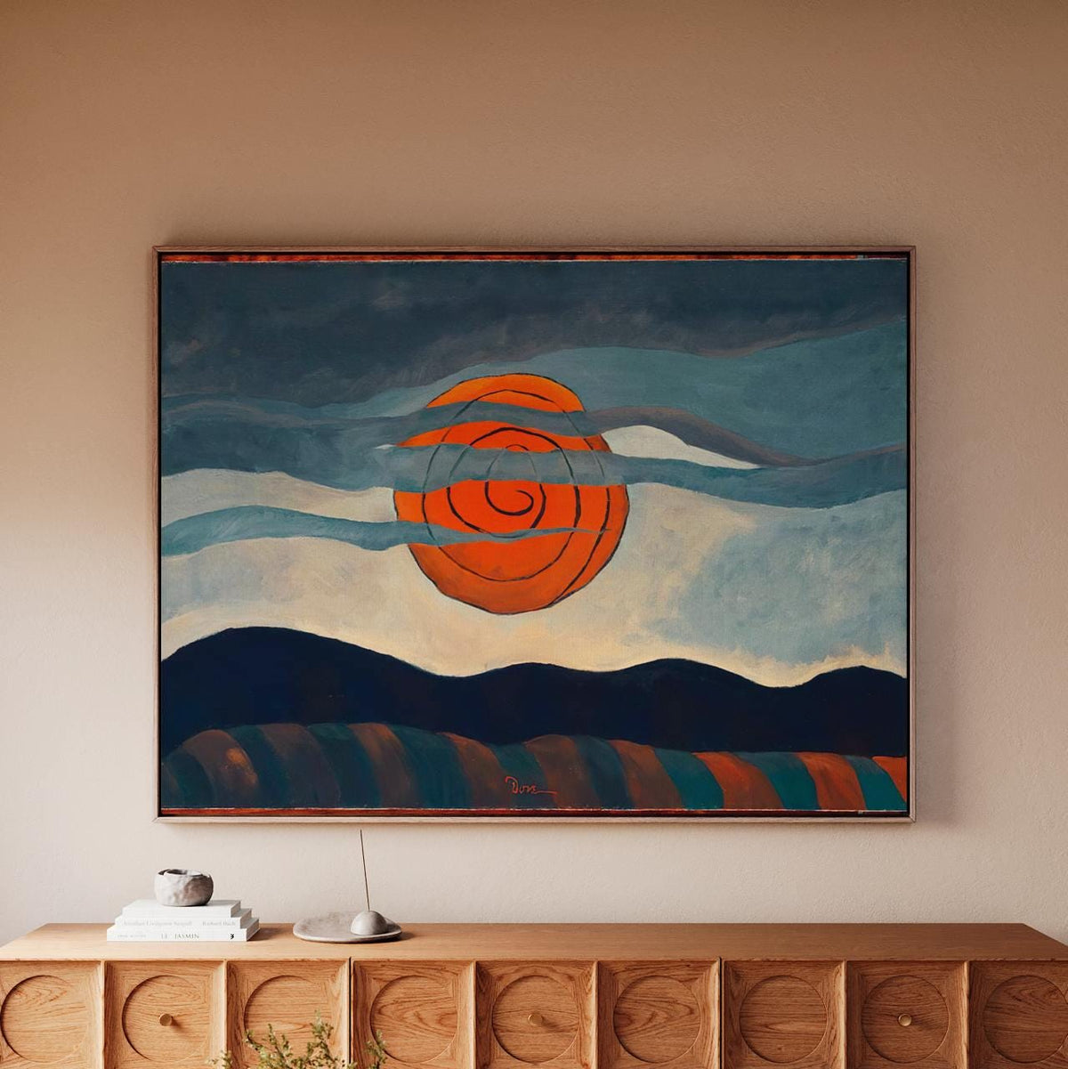 Arthur Dove, Red Sun - Abstract Modern Art, Minimalist Sun Print, Mid Century Decor, Living Room Wall Art, Canvas Wall A