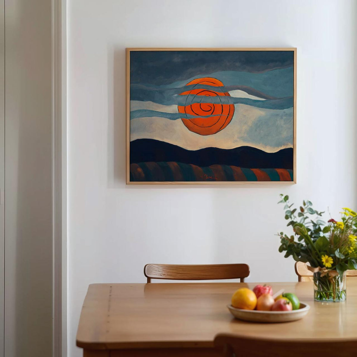 Arthur Dove, Red Sun - Abstract Modern Art, Minimalist Sun Print, Mid Century Decor, Living Room Wall Art, Canvas Wall A