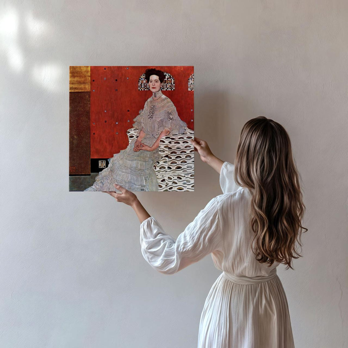 Gustav Klimt, Portrait of Fritza Riedler (1906) - Art Nouveau Portrait Print, Golden Phase Elegance, Decorative Wall Art