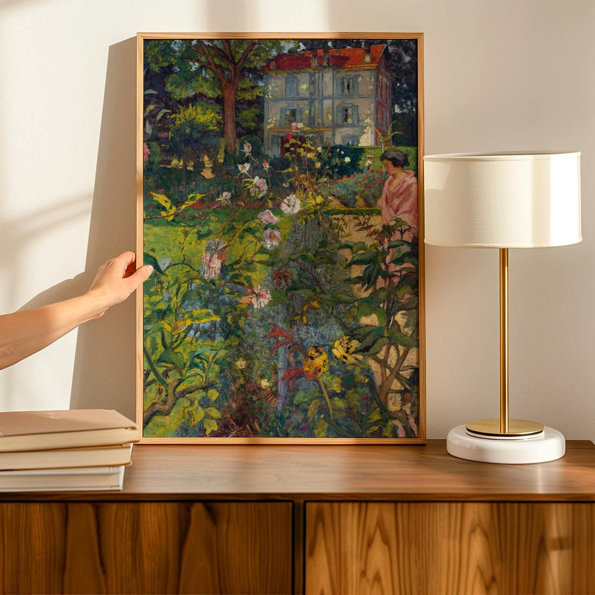 Édouard Vuillard, Jardin de Vaucresson (Garden at Vaucresson, 1920) - Intimist Garden Print, Women Roses House, Canvas W