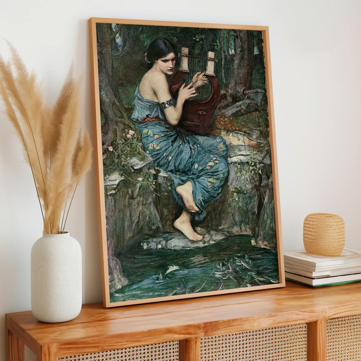 John William Waterhouse, The Charmer (1911) - Allegorical Romantic Figure, Pre-Raphaelite Style Print, Canvas Wall Art