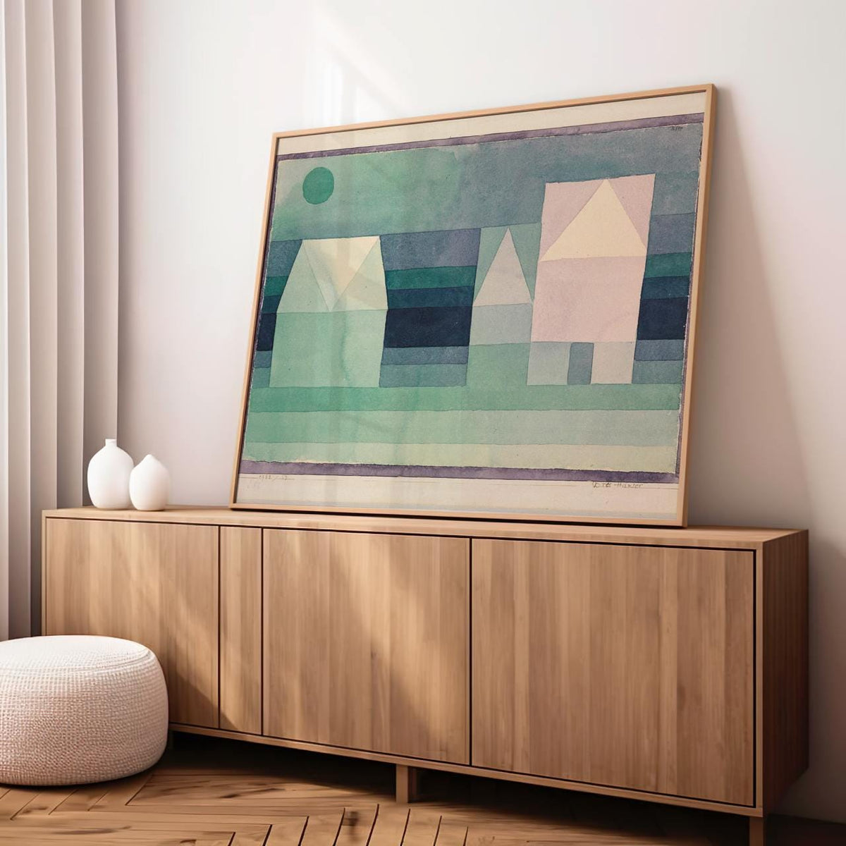 Paul Klee, Three Houses (1922) - Abstract Village Landscape Print, Bauhaus Geometric Wall Art, Modernist Decor