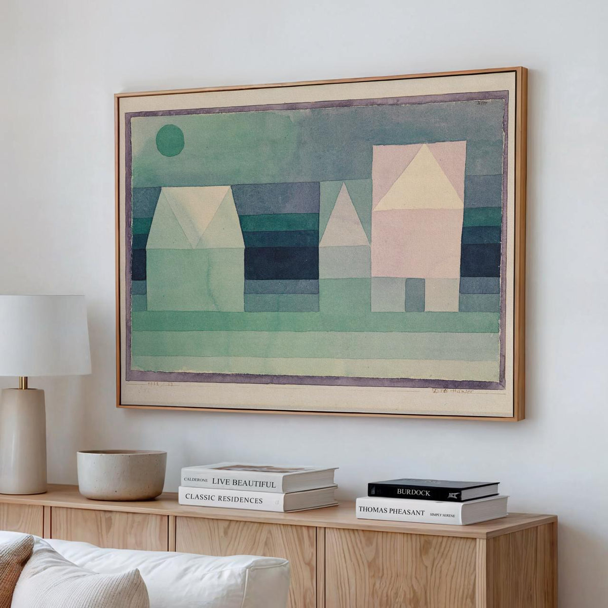 Paul Klee, Three Houses (1922) - Abstract Village Landscape Print, Bauhaus Geometric Wall Art, Modernist Decor