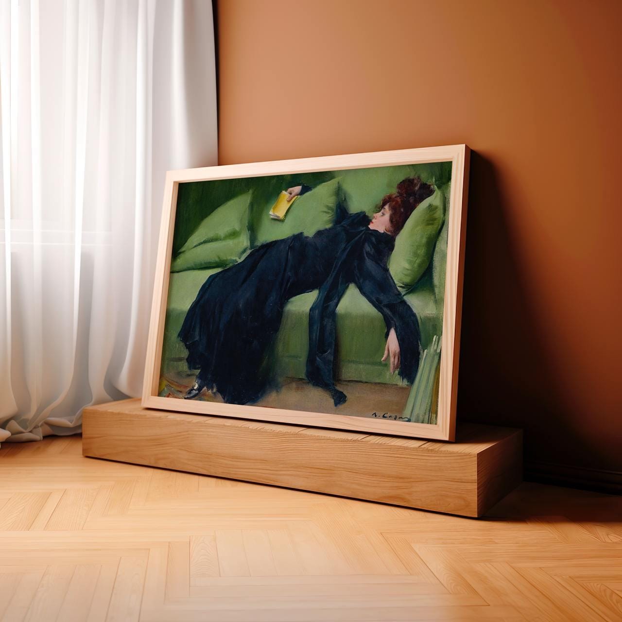 Ramon Casas, Decadent Young Woman, After the Dance (1899) - Art Nouveau Portrait Print, Moody Spanish Wall Art, Contempo