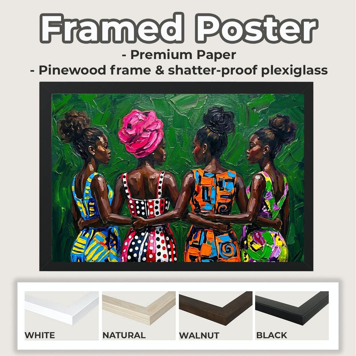 Afrocentric Wall Art Print, Modern Afro Female Figure Art, Boho Folk Home Decor, Abstract Cultural Poster, ART383