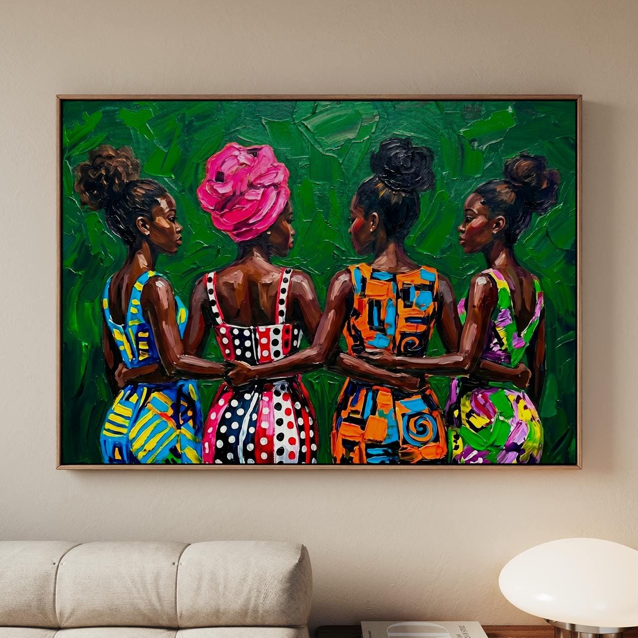 Afrocentric Wall Art Print, Modern Afro Female Figure Art, Boho Folk Home Decor, Abstract Cultural Poster, ART383