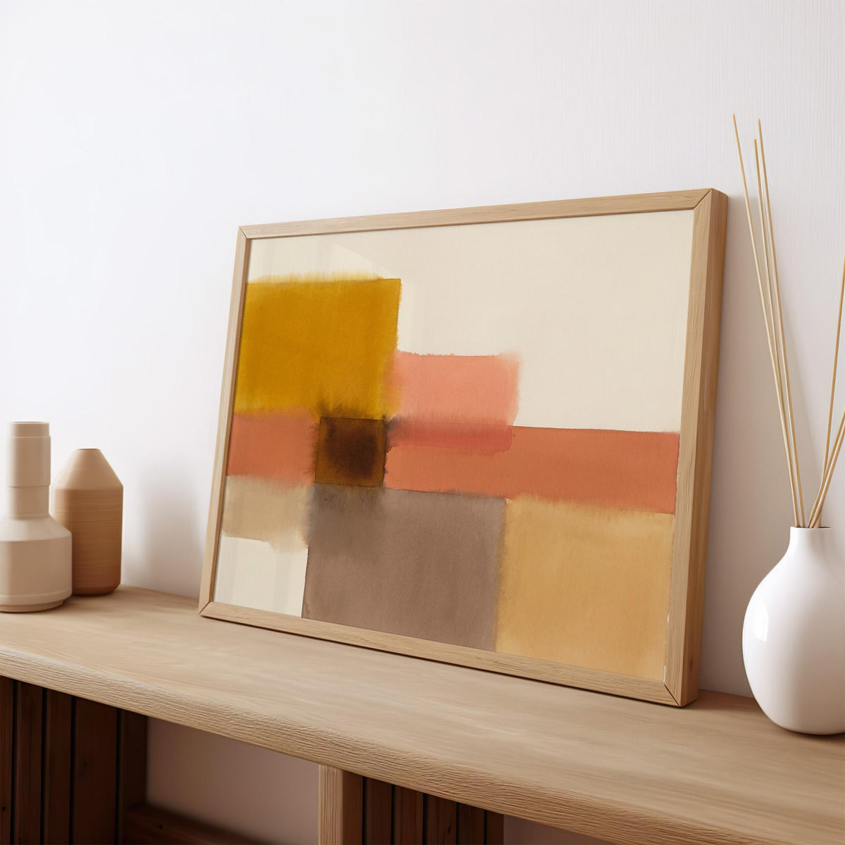 Mark Rothko Inspired Abstract Print, Museum Quality Poster, Horizontal Modern Wall Decor, ART484