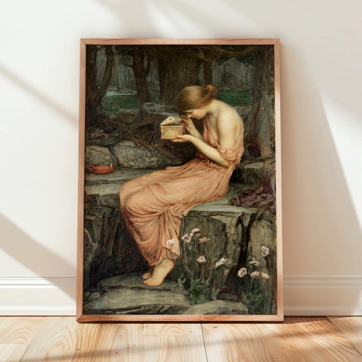 John William Waterhouse, Psyche Opening the Golden Box - romantic wall art, mythological poster print, giclee canvas, ga