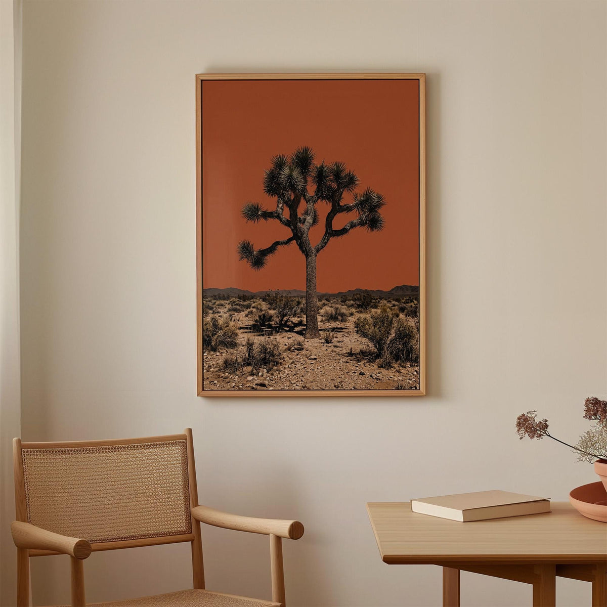 The Sonoran Desert Vintage Print, Joshua Tree Retro Outdoors Poster, Arizona Cabin Wall Art, Cottage Decor, Botanical Yu