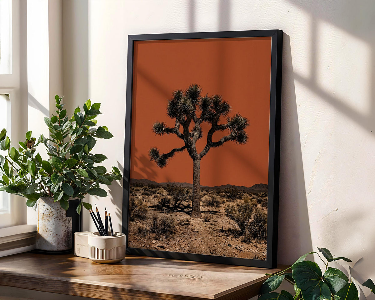 The Sonoran Desert Vintage Print, Joshua Tree Retro Outdoors Poster, Arizona Cabin Wall Art, Cottage Decor, Botanical Yu