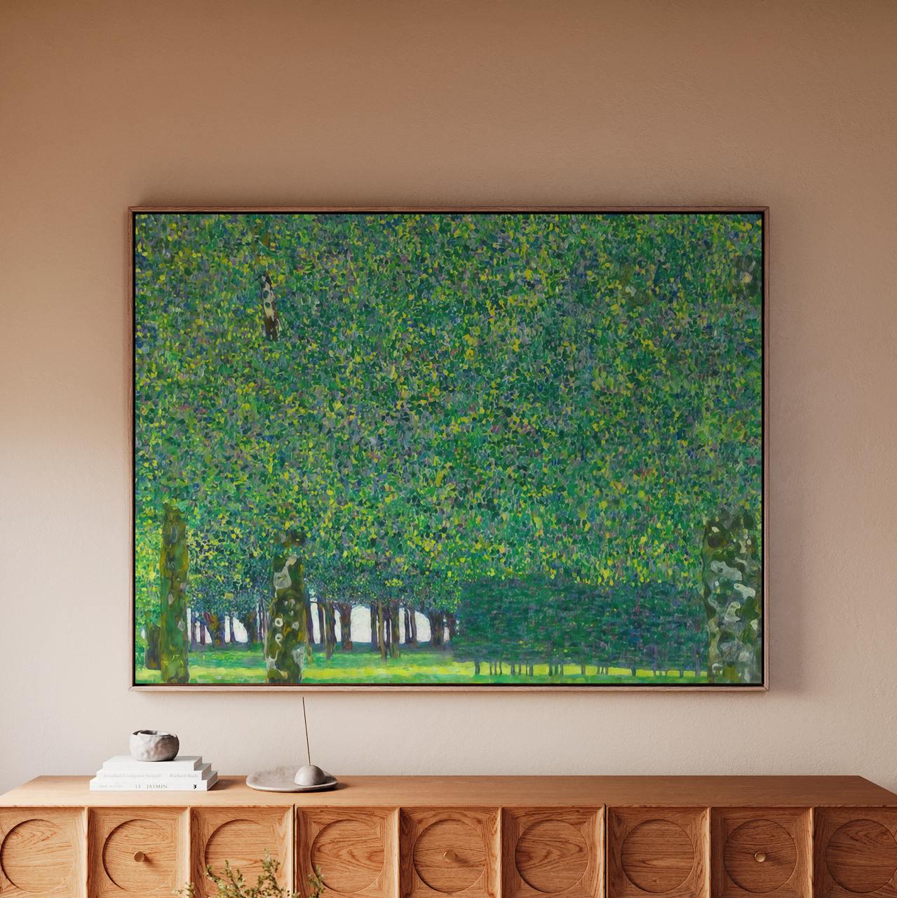 Gustav Klimt The Park 1910 - Framed Canvas Print, Large Green Wall Art, Vintage Art Decor